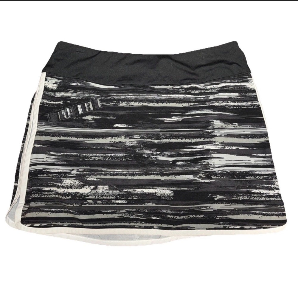Athleta Black And Gray Skort Zip Up Sidesโ Sz 4 28x3.5" Pickleball Tennis Golf
